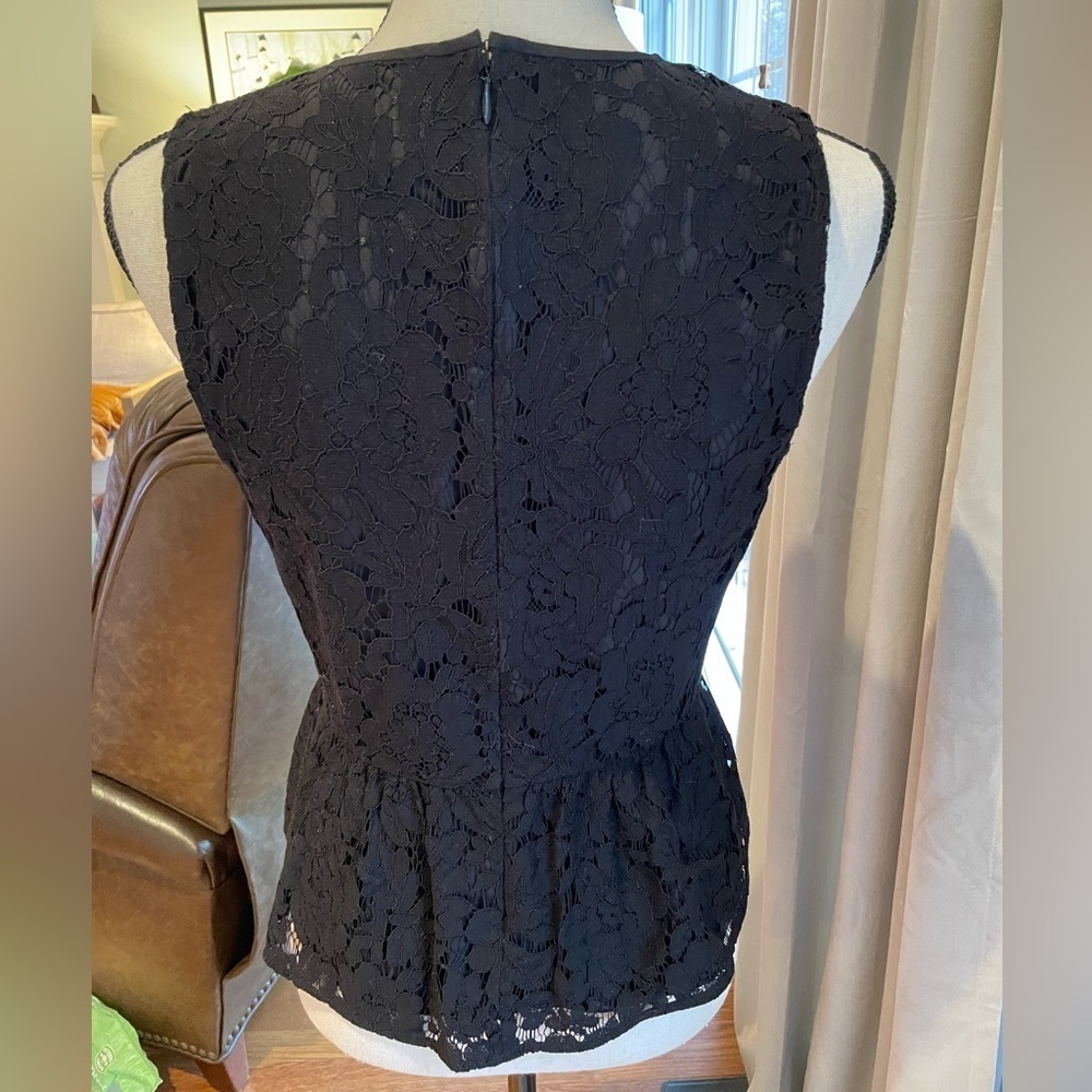 JCrew Size 4 Black Lacey Tank Lined - Picture 2 of 7